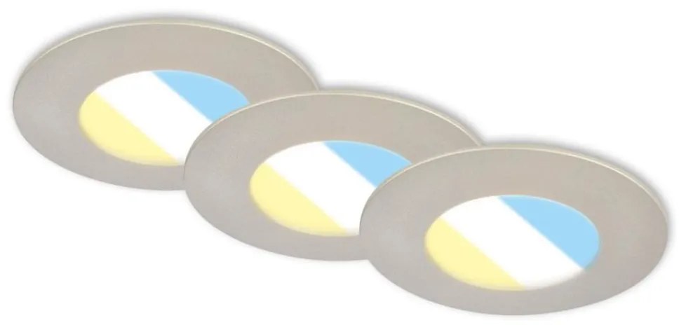 Briloner 7598032 -SET 3x Lampada LED da incasso per bagni LED/4,9W/230V IP44 cromo