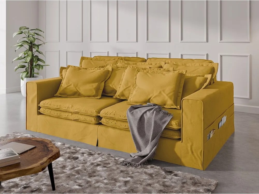 Divano giallo 236 cm Nora – Ropez