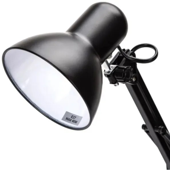 Aigostar - Lampada da tavolo 2in1 1xE27/40W/230V nero