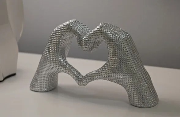 Scultura Lover Silver Cm 25X7,5X13,5