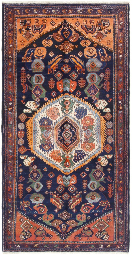 Hamedan Tappeto 160 x 330 (Iran) Annodato A Mano