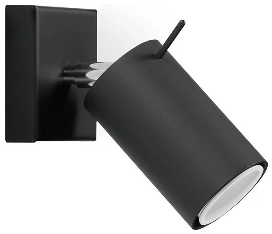 Sollux SL.0091 - Faretto da parete RING 1xGU10/10W/230V nero