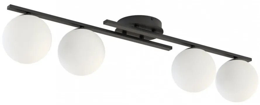 Lampada da soffitto in acciaio KAIRO 4 da interno 4xE14 Colore del corpo Nero e Bianco
