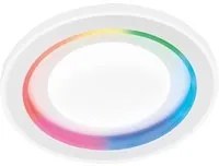 Plafoniera LED DYGITAL tonda in metallo bainco dimmerabile CCT e RGB con telecomando incluso 50 cm.