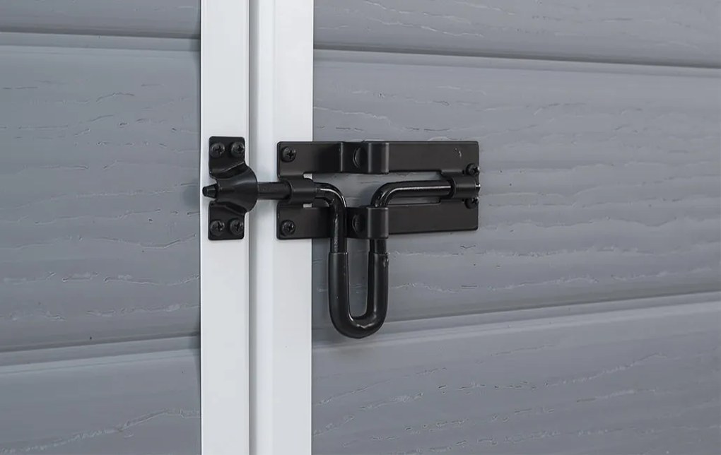 Casetta da Giardino Porta Attrezzi 185,8x236,8x227 cmin Resina Effetto Legno Keter Manor 6x8 Grigia...