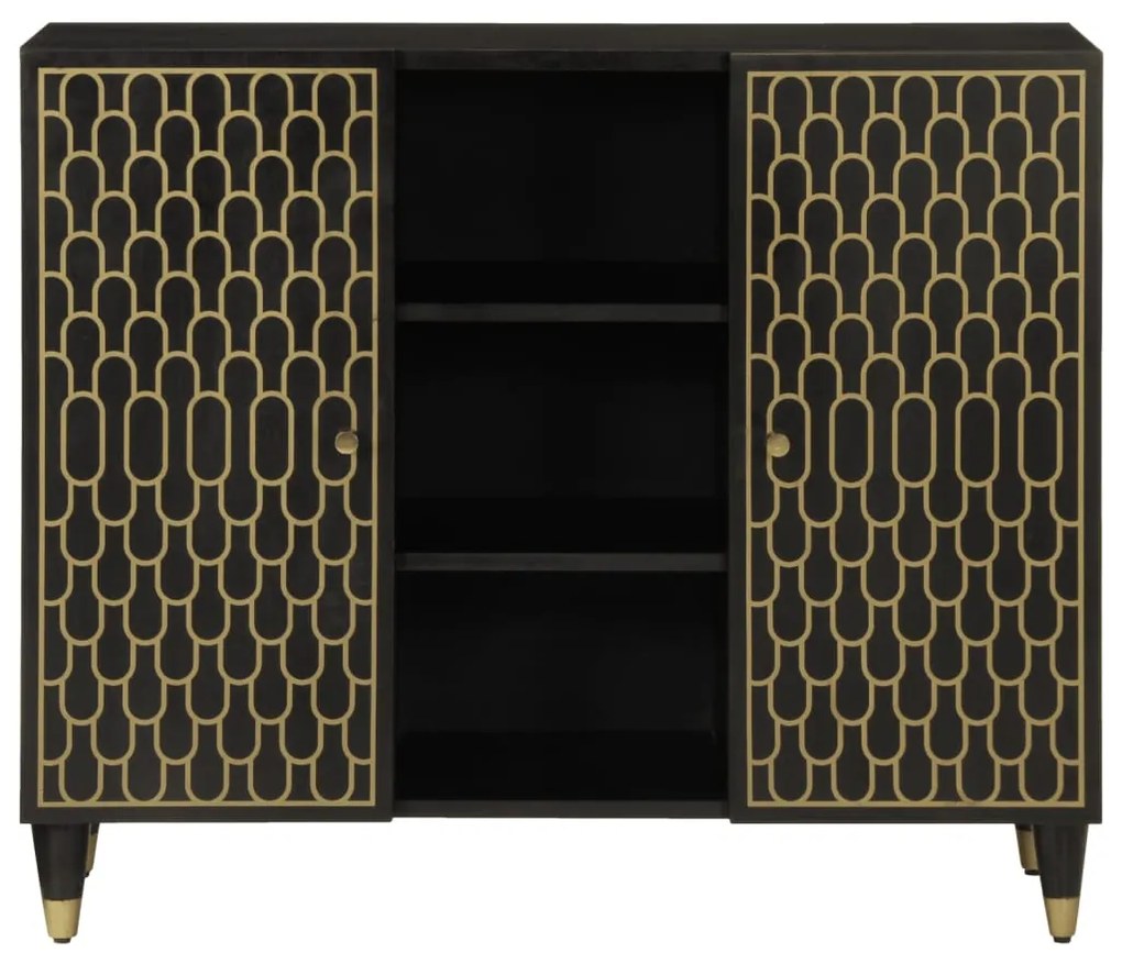 Credenza 90x33x75 cm in legno massello di mango