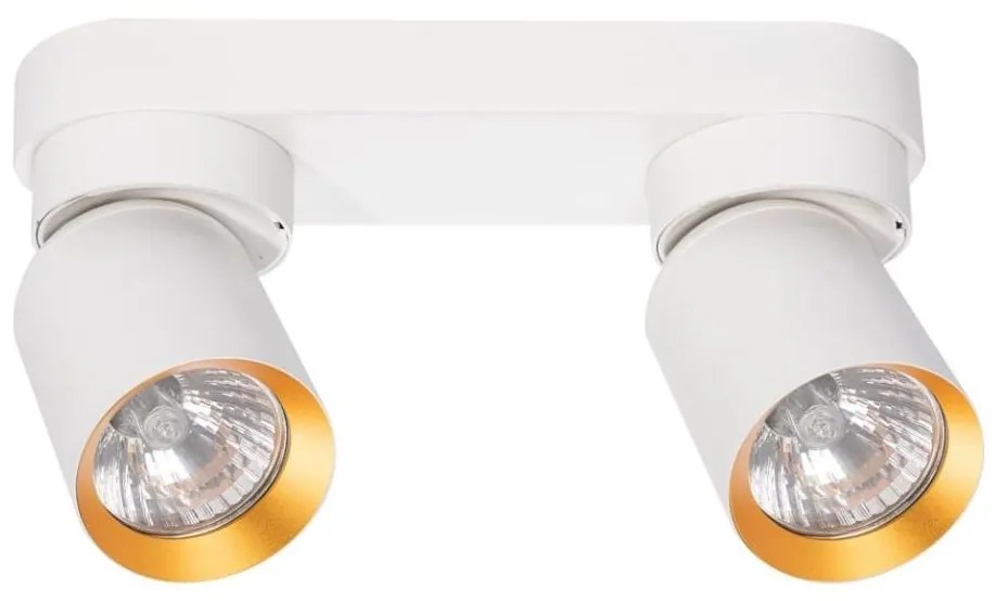 Faretto ANDY 2xGU10/8W/230V bianco/oro