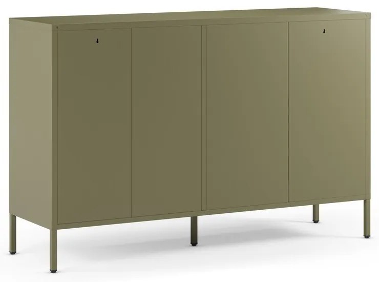 Cassettiera verde in metallo 140x90x40 cm Fayna – Marckeric