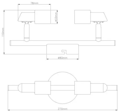 Globo 57385-2 - Faretto LED KINLEY 2xGU10/3W/230V