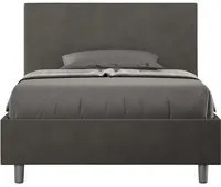 Letto Singolo 100x190 cm con Rete Adele Grigio