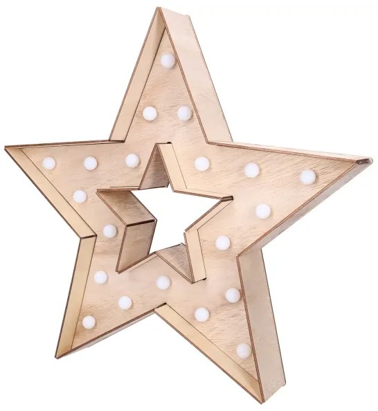 Brilagi - Decorazione natalizia a LED, 2x AA, 38x40 cm, stella