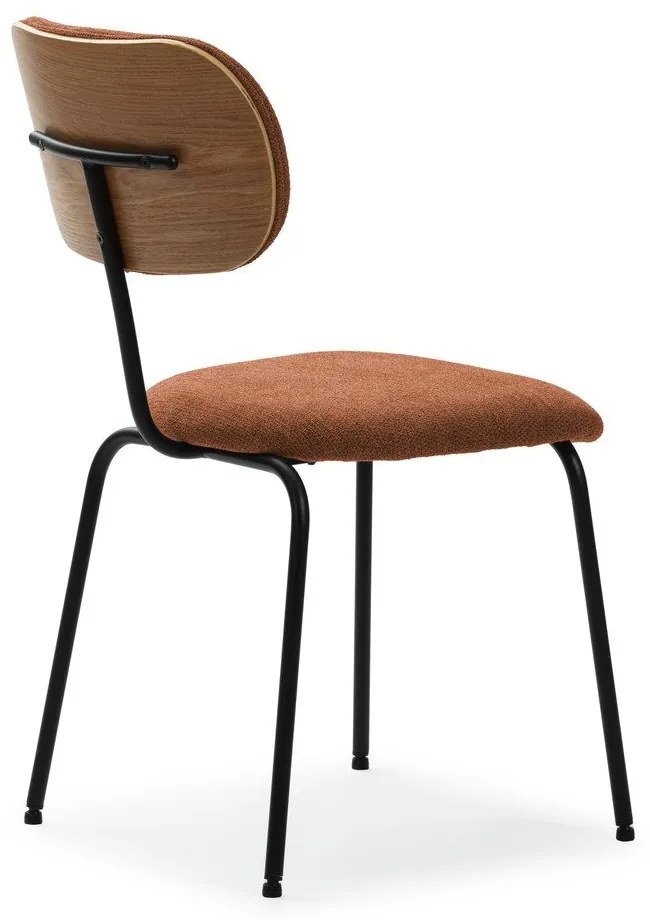 Sedie da pranzo in set color mattone 4 pz Dash – Marckeric