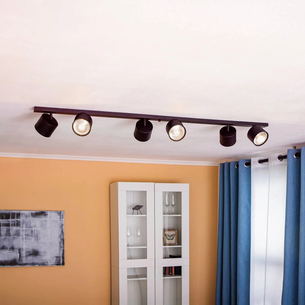 ALDEX Faretto da soffitto 1047PL_K, a 6 luci, nero