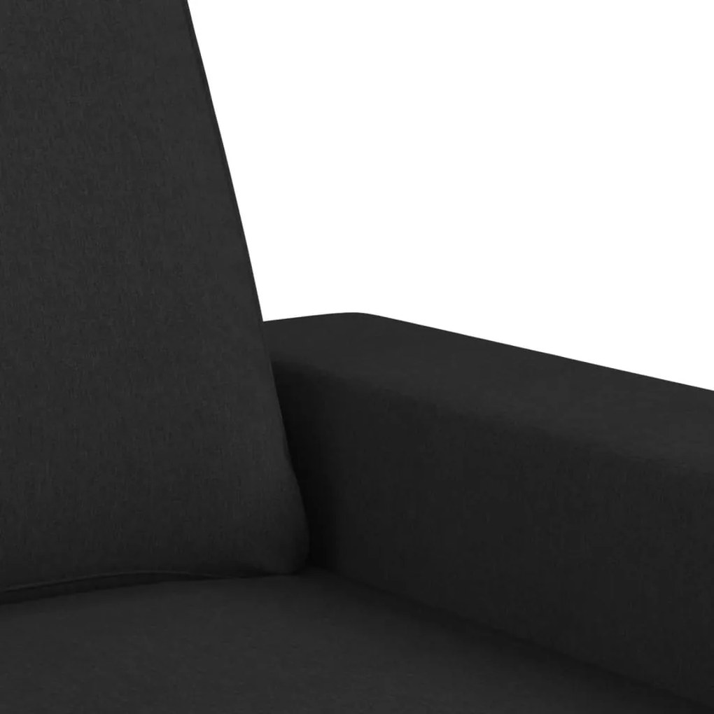 Set di divani 2 pz nero in tessuto