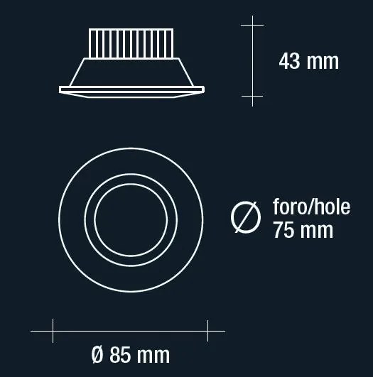 ALYS, Faretto incasso tondo COB led (ULTIMI DISPONIBILI - N°1)