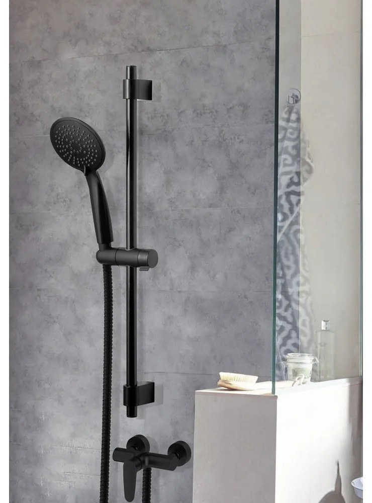 Set doccia nero in acciaio inox 66 cm Young - Wenko