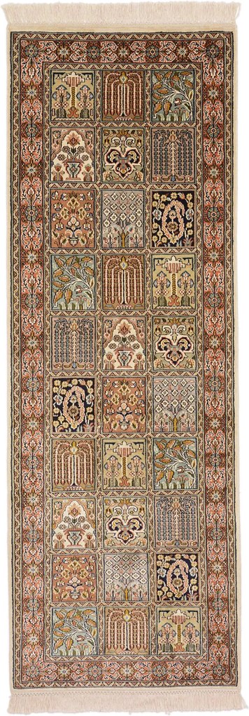 Cashmere Silk Tappeto orientale 190 x 70 (Indian) Annodato A Mano