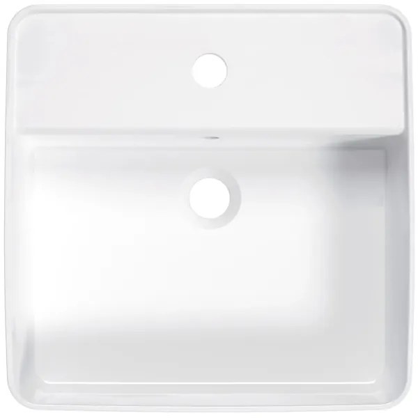 Deante CGS_6U4B - Lavabo da appoggio SQUARE 42x42 cm ceramica/bianco