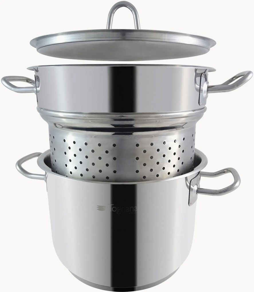 Pentola con scolapasta e coperchio Grancucina Vanitosa, set da 3