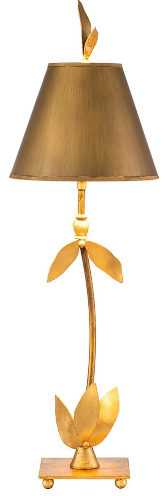 Lampada Da Scrivania Contemporanea Red Bell Acciaio Foglia Oro 1 Luce E27