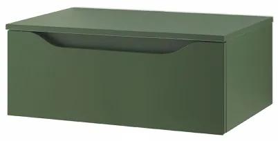 Cassetto bagno sospeso GIGLIO 80 cm in nobilitato Verde Opaco