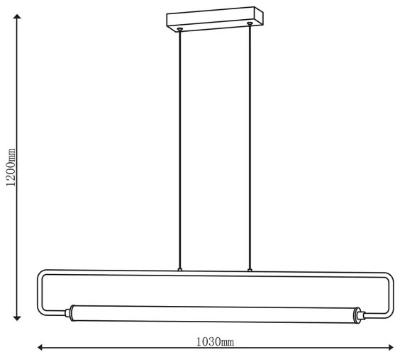 Lampadario LED con cavo FELICJA LED/30W/230V 4000K nero