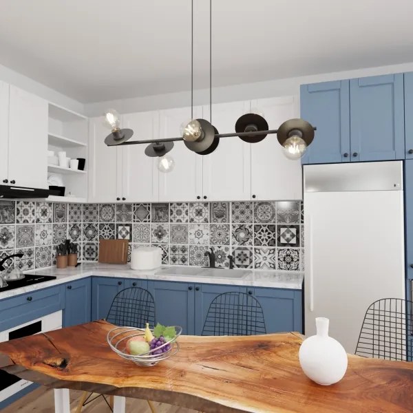 Lampadario a sospensione con filo TOKEN 6xE27/15W/230V nero