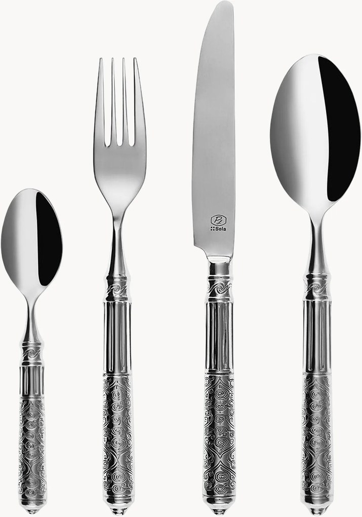 Set di 24 posate lucide Santa, 6 persone