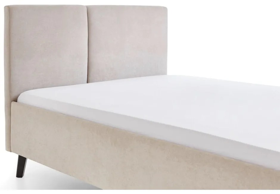 Letto matrimoniale imbottito beige con rete inclusa 140x200 cm Piano – Meise Möbel