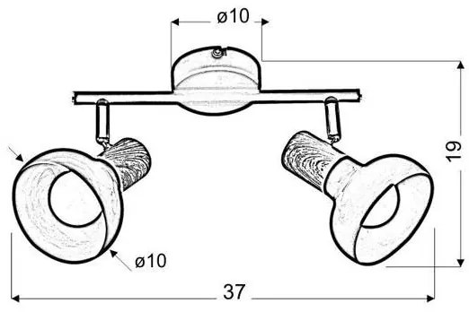 Luce Spot PUERTO 2xE14/40W/230V