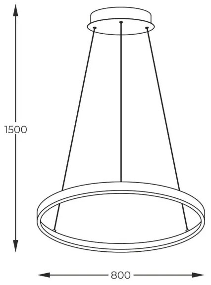 Zuma Line 2023201-GD80 - Lampadario LED su cavo BRENO LED/36W/230V 3000/4000/600