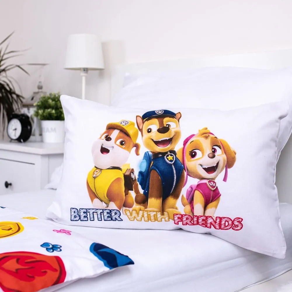 Set copripiumino e federa da bambini in cotone per culla 100x135 cm Paw Patrol – Jerry Fabrics