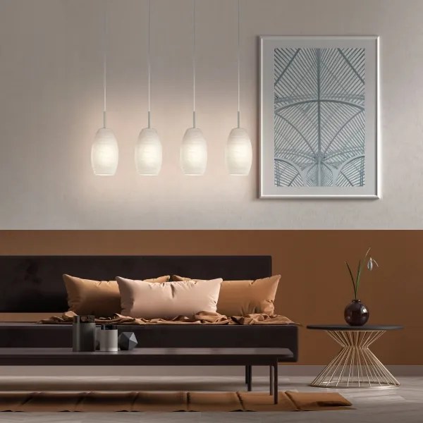 Eglo 97587 - Lampadario a sospensione con filo BATISTA 3 4xE27/40W/230V