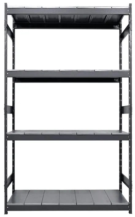 Scaffale in kit 4 ripiani Kompos L 160 x P 60 x H 296 cm grigio, portata per ripiano 400 kg