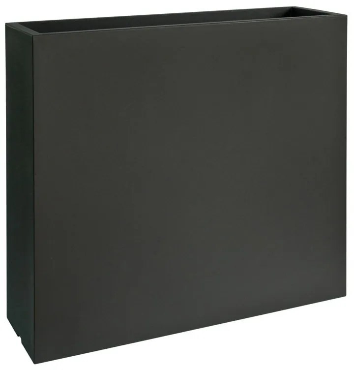 Fioriera KUBE EURO3PLAST in polietilene nero H 70 cm L 80 x P 25 cm