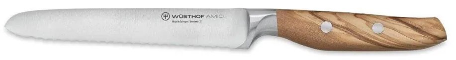 Wüsthof AMICI coltello pane 14 cm manico legno di ulivo