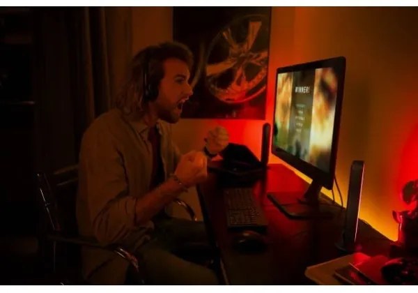 Philips -Estensione LED RGB Lampada da tavolo dimmerabile Hue PLAY LED/6W/230V nero