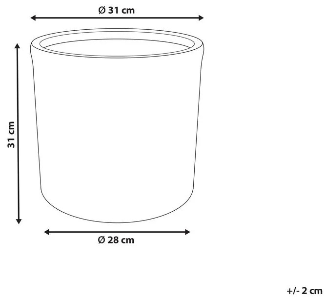 Vaso da fiori marrone dorato ⌀ 31 cm VOULA Beliani
