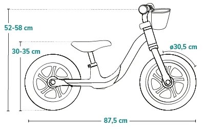 Lionelo - Bici a spinta ALEX PLUS beige