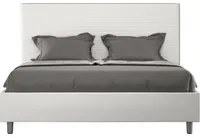 Letto Matrimoniale 160x200 cm con Rete e Contenitore Focus Bianco