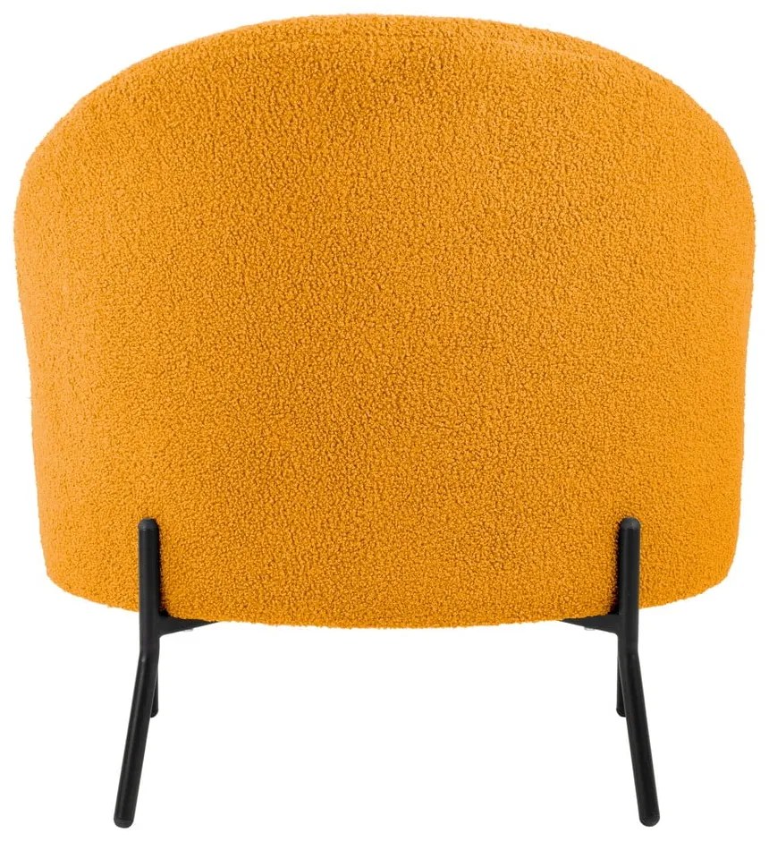 Poltrona giallo ocra in tessuto bouclé Noble - Leitmotiv