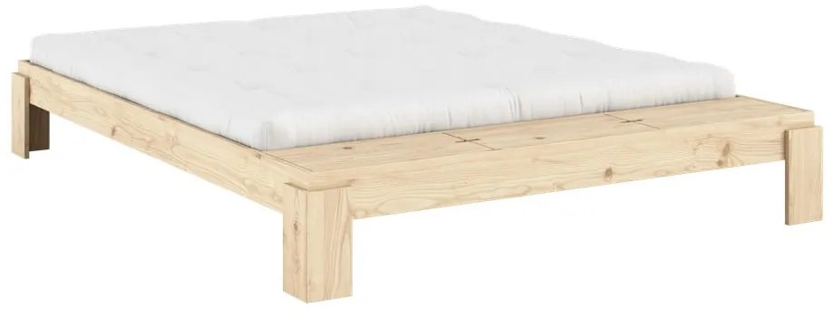 Letto matrimoniale di colore naturale in pino massiccio con rete inclusa 180x200 cm Layers – Karup Design