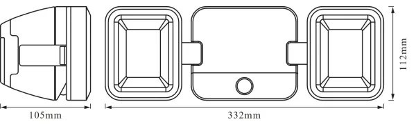 Osram - Proiettore da parete LED per esterni con sensore BATTERY 2xLED/5W/4xD IP54