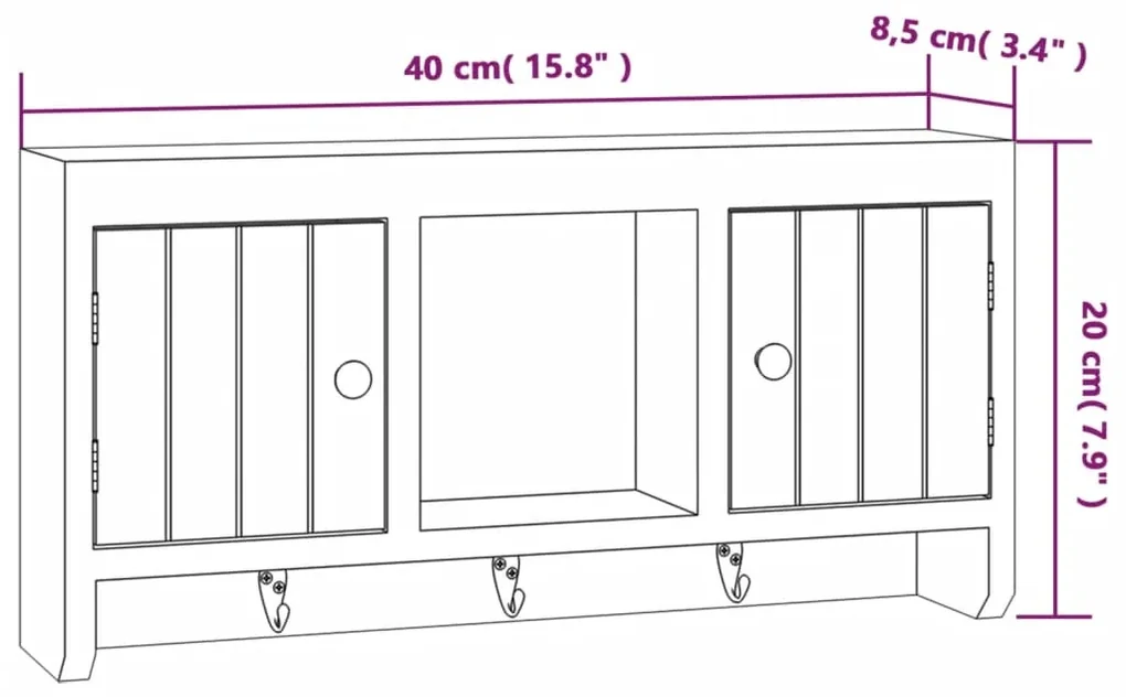 Lilou | Decorazione Porta Chiavi Geometrica a Forma di Mirtillo