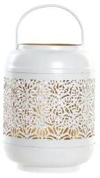 Lanterna DKD Home Decor Bianco Arancio Dorato Alluminio Plastica 15 x 15 x 20 cm