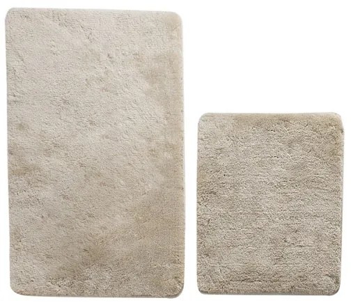 SET 2x Tappeto bagno 60x100 cm beige