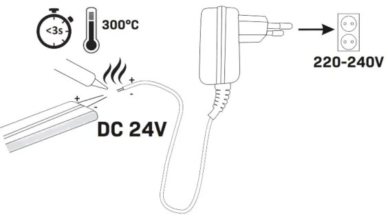 Striscia LED NEON 5m LED/48W/24V 4000K IP65