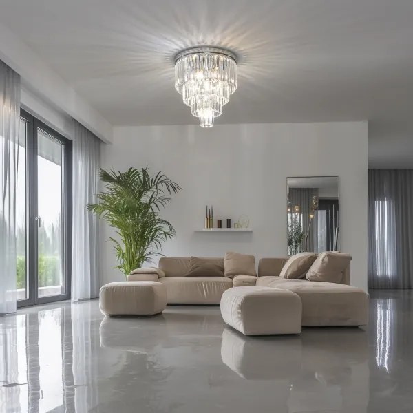 Brilagi - LED plafoniera in cristallo MOZART 5xE14/40W/230V cromo lucido