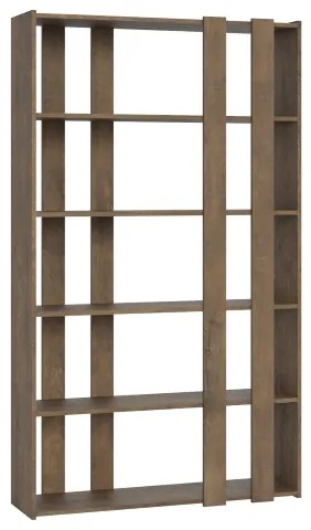 Libreria 120x204h cm in legno Noce con 6 ripiani - KATO A SMALL