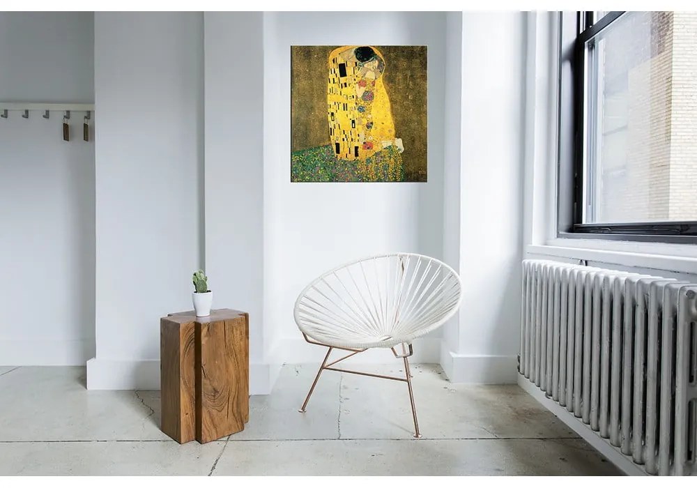 Riproduzione di un dipinto, 70 x 70 cm Gustav Klimt - The Kiss - Fedkolor
